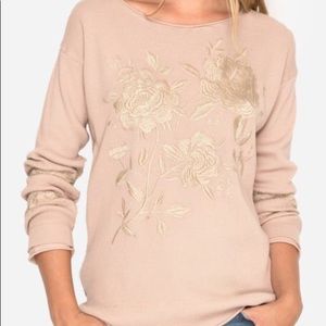 Johnny Was Embroidered Magdalene Thermal Rose Top